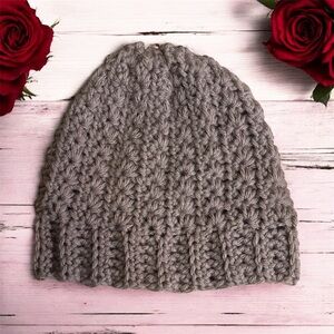 Handcrafted Crochet Star Stitch Beanie in Pale Purple